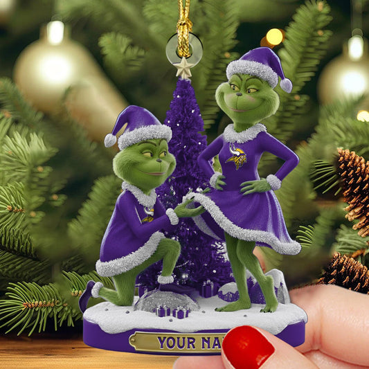 MV NFL Personalized Funny Christmas Couple Ornament Gift For Family DDTNTL
