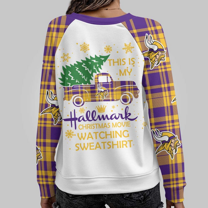 MV Premium NFL Cozy Round Neck Raglan Sleeve Sweatshirt DDT CTND