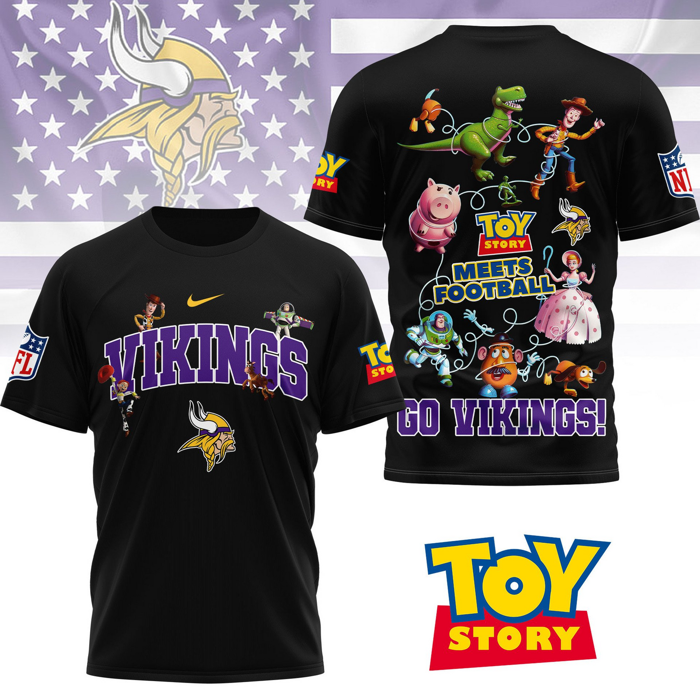 MV Premium NFL Toy Story Fan 3D Shirt DDT CTND
