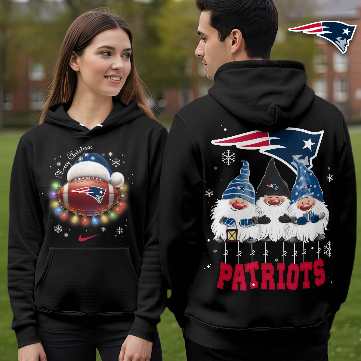 NEP Premium NFL Christmas Gnomes Hoodie DDT CTND