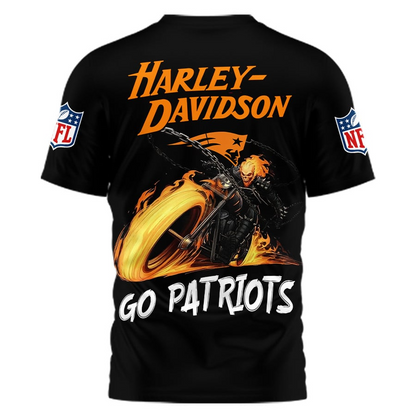 NEP Premium NFL Ghost Rider Motorcycle 3D Shirt DDT CTND