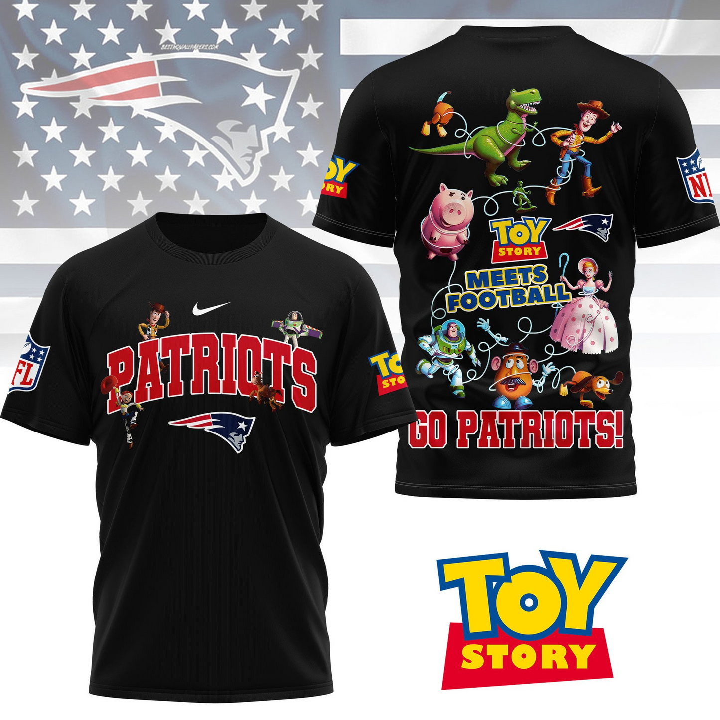 NEP Premium NFL Toy Story Fan 3D Shirt DDT CTND