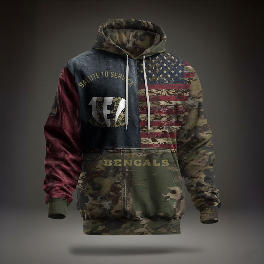 NFL CIN Salute To Service Hoodie DDT NTL