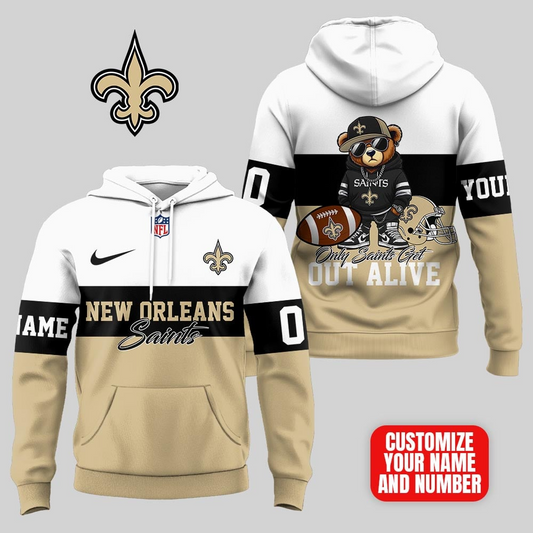 NOS  Premium NFL Customizable Teddy Bear Hoodie DDT HLPHUONG