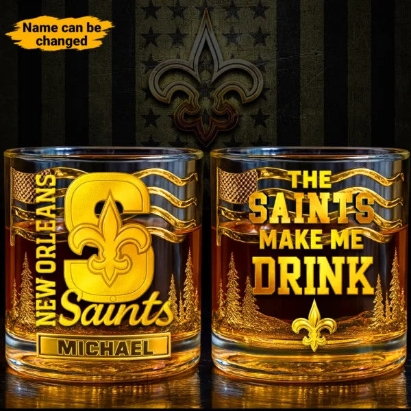 NOS  Premium NFL Golden Whiskey Fan Glass DDT HLPhuong