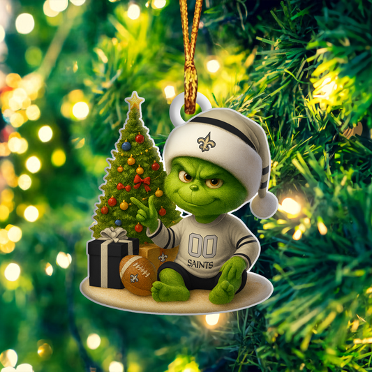 NOS NFL x Grinch Premium Ornament DDT NTL