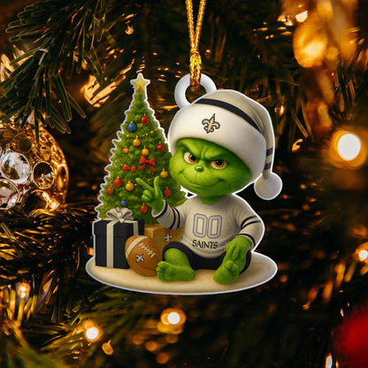 NOS NFL x Grinch Premium Ornament DDT NTL