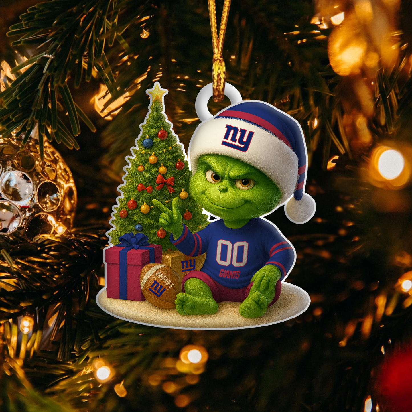 NYG NFL x Grinch Premium Ornament DDT NTL