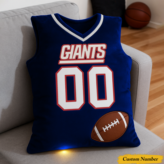 NYG x NFL Personalized Graphic 3DPrint Football Jersey Pillow DDT CTND