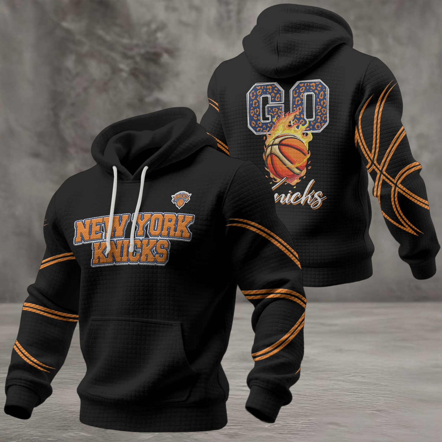 NYK Premium NBA Fan Waffle Hoodie DDT CTND