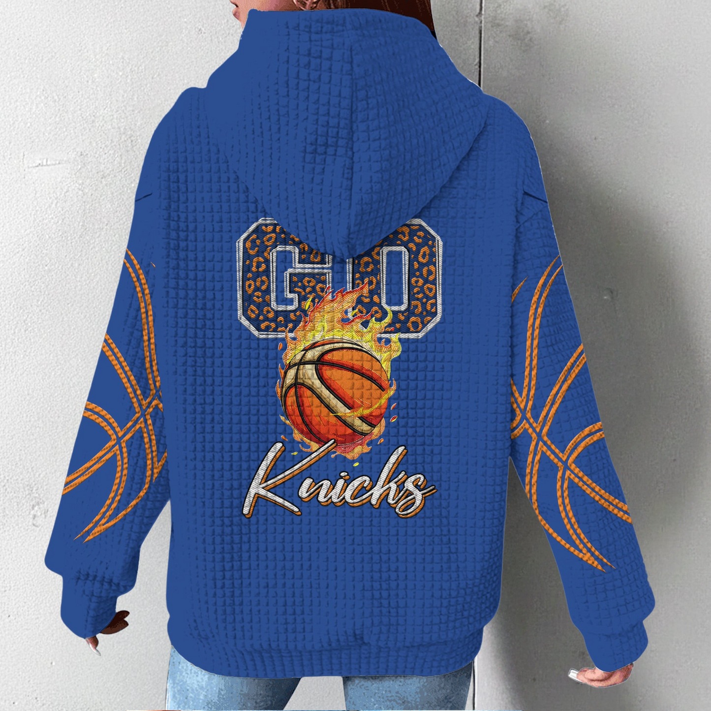 NYK Premium NBA Fan Waffle Hoodie DDT CTND