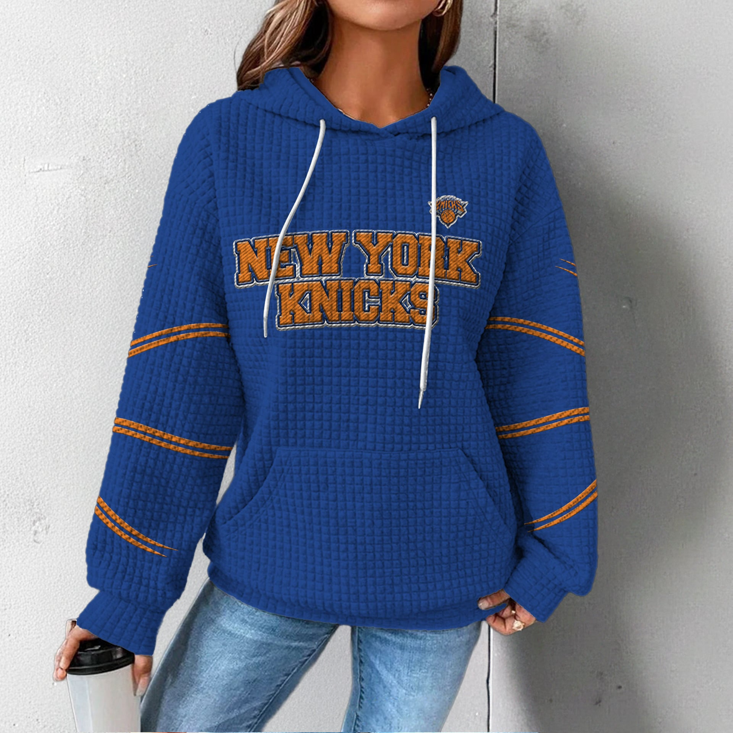 NYK Premium NBA Fan Waffle Hoodie DDT CTND