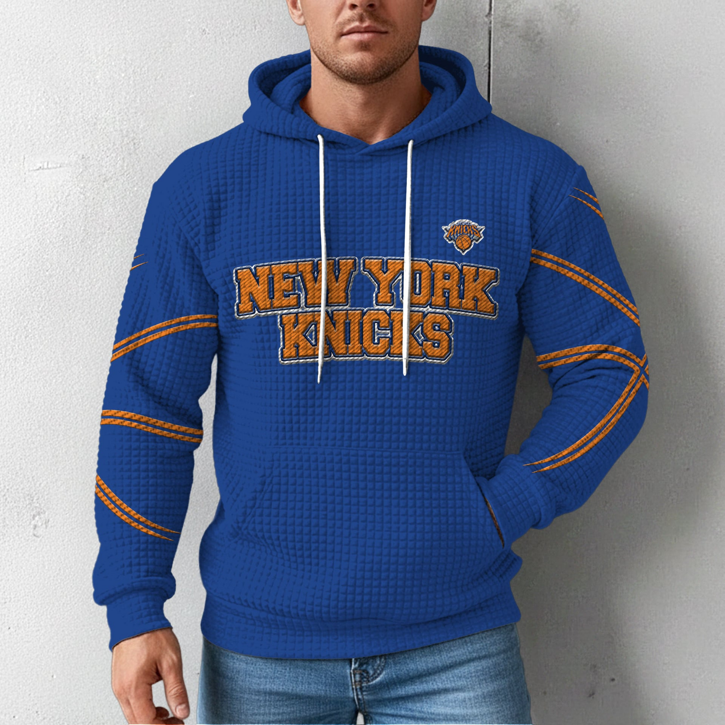 NYK Premium NBA Fan Waffle Hoodie DDT CTND