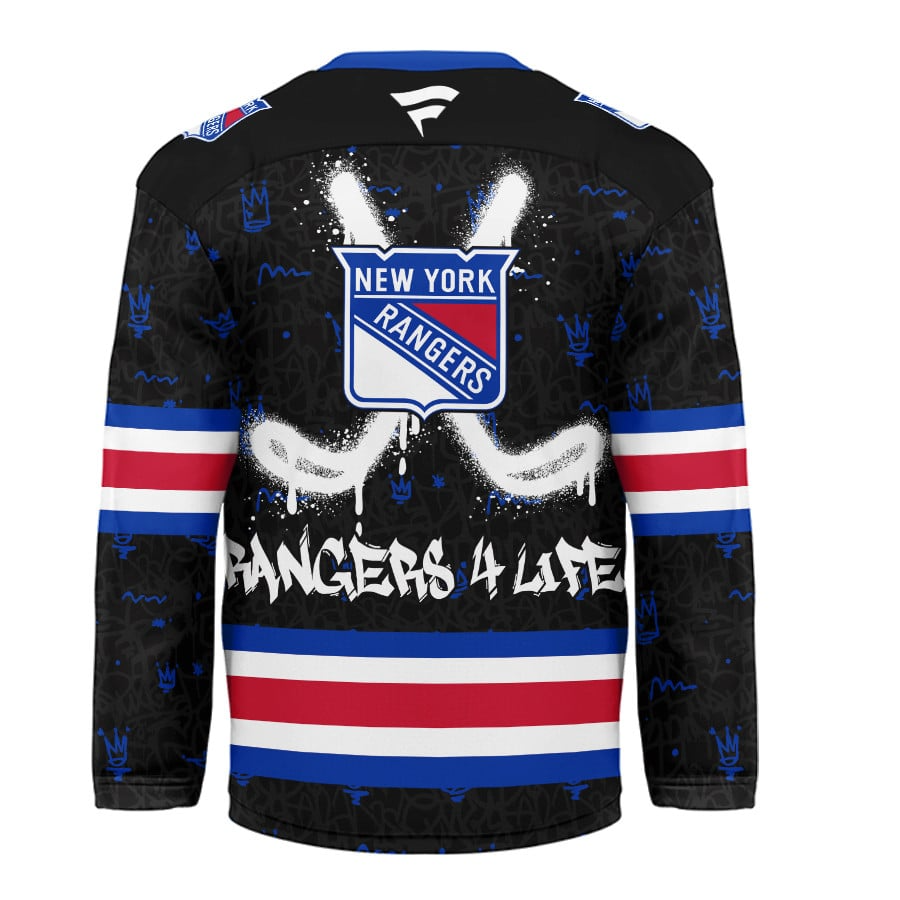 NYR Premium NHL Graffiti My Team 4 Life Hockey Jersey DDT NTL