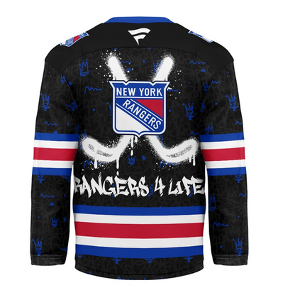NYR Premium NHL Graffiti My Team 4 Life Hockey Jersey DDT NTL