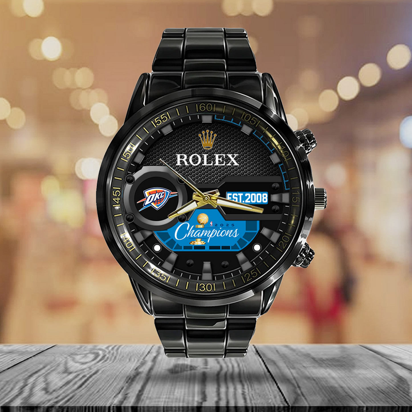 OKC x RL Black Stainless Steel Watch V1 DATND TANTD