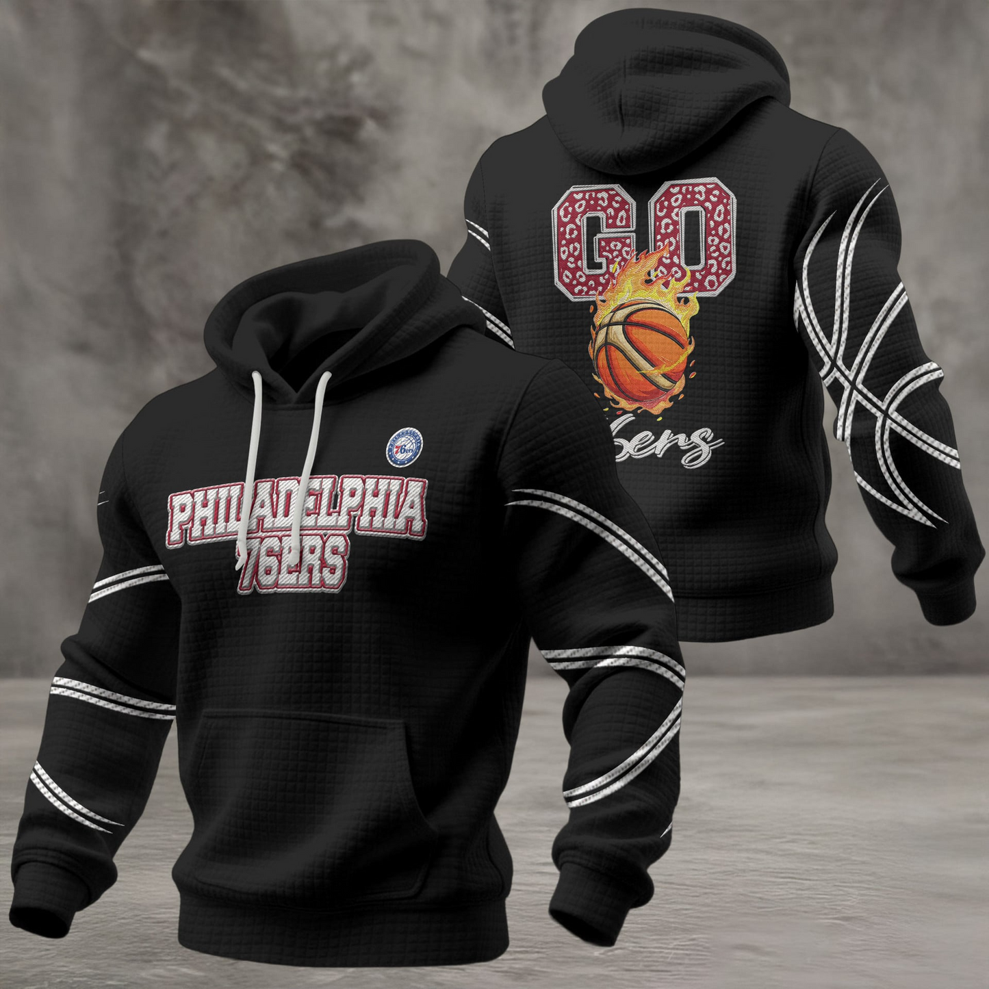 P76 Premium NBA Fan Waffle Hoodie DDT CTND