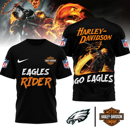 PE Premium NFL Ghost Rider Motorcycle 3D Shirt DDT CTND