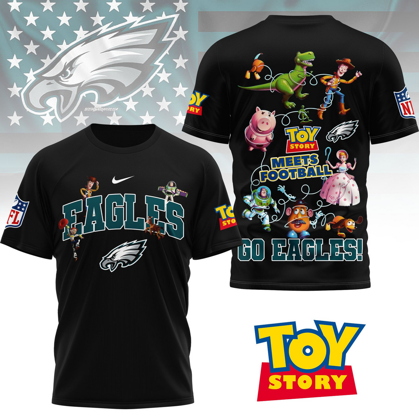 PE Premium NFL Toy Story Fan 3D Shirt DDT CTND