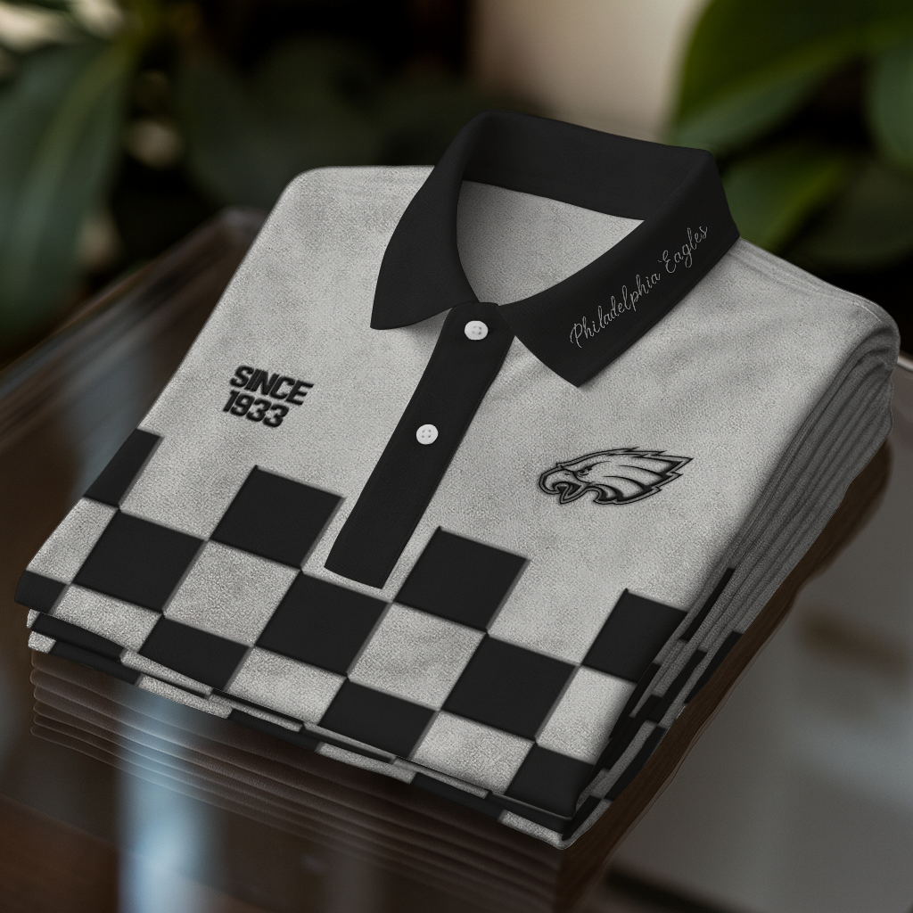PE x NFL Embossed Retro Polo Shirt DDT NTL