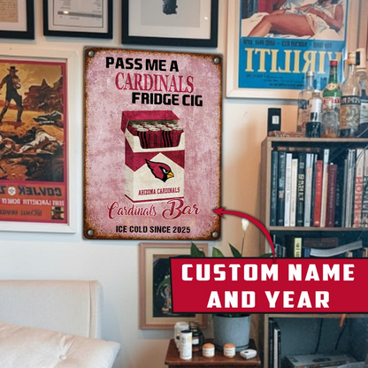 Personalized AC x NFL Vintage Fridge Cig Metal Sign DDT NTL
