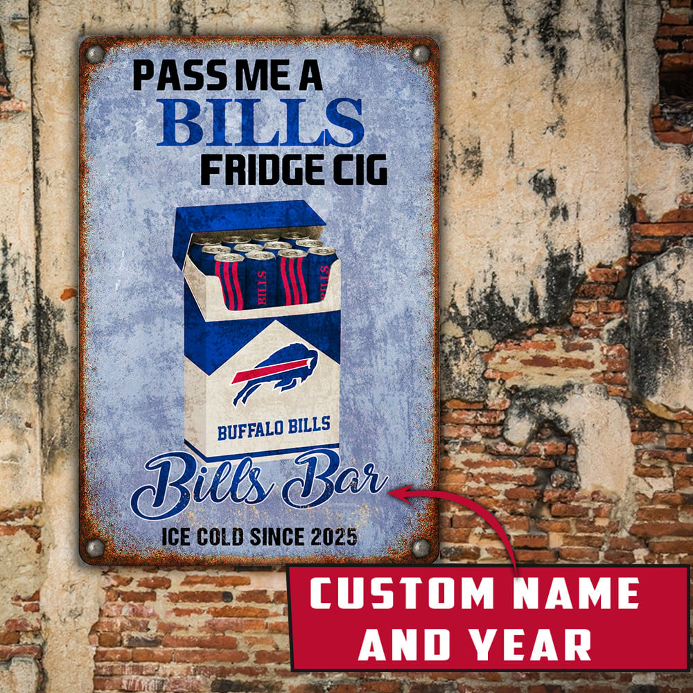 Personalized BB x NFL Vintage Fridge Cig Metal Sign DDT NTL