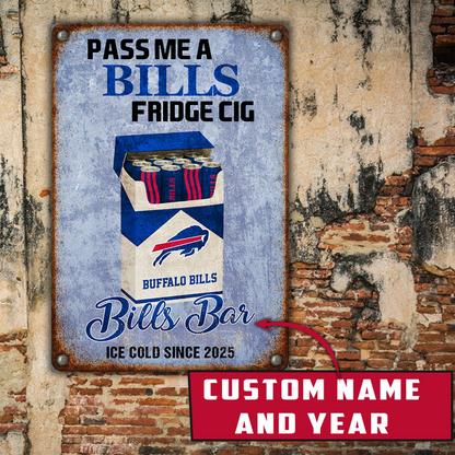 Personalized BB x NFL Vintage Fridge Cig Metal Sign DDT NTL