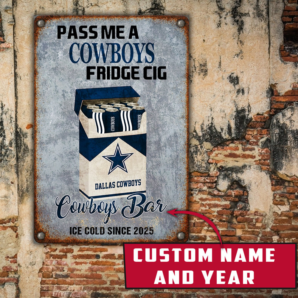 Personalized DC x NFL Vintage Fridge Cig Metal Sign DDT NTL