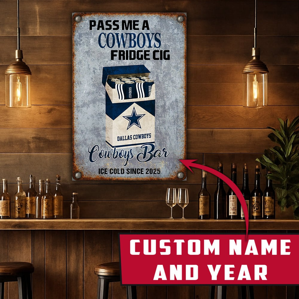 Personalized DC x NFL Vintage Fridge Cig Metal Sign DDT NTL