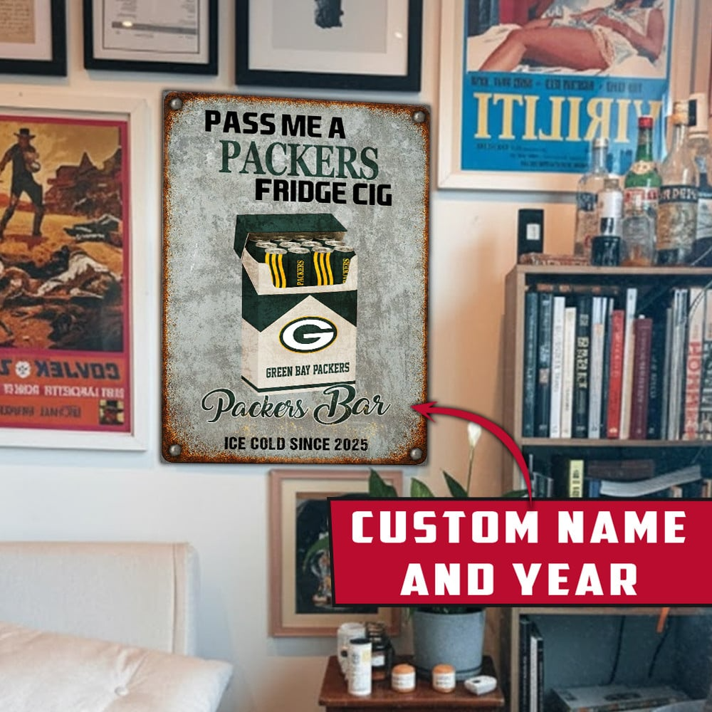 Personalized GBP x NFL Vintage Fridge Cig Metal Sign DDT NTL