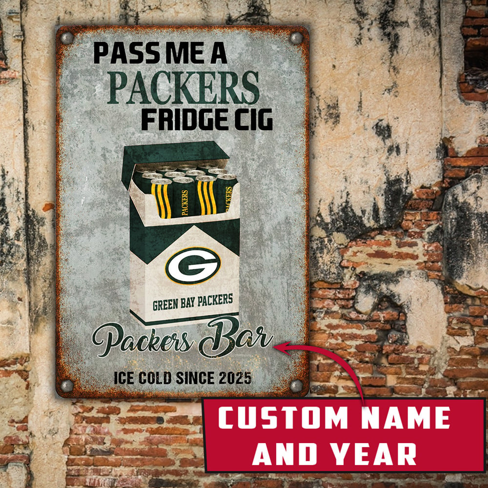 Personalized GBP x NFL Vintage Fridge Cig Metal Sign DDT NTL