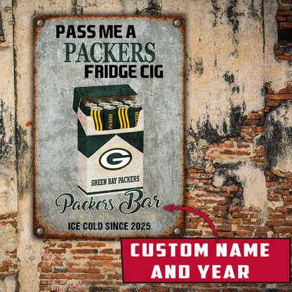 Personalized GBP x NFL Vintage Fridge Cig Metal Sign DDT NTL