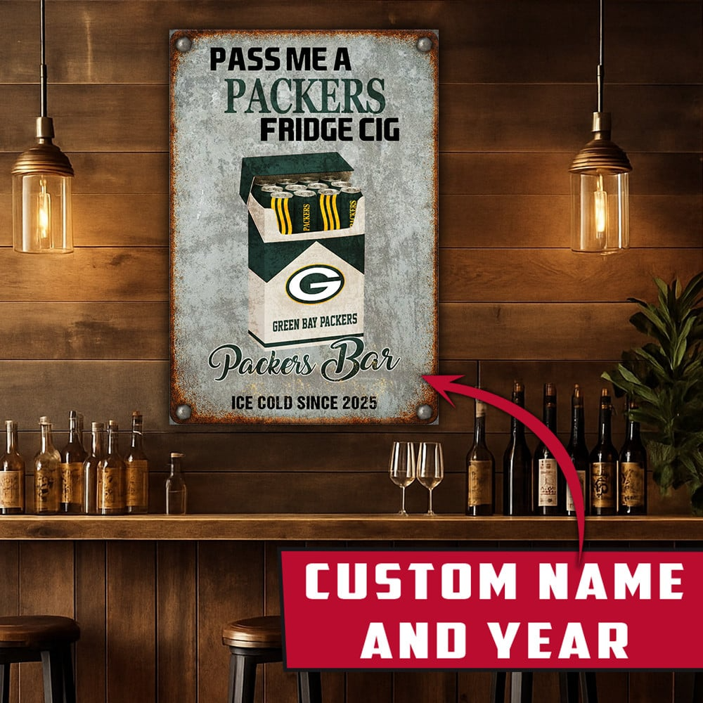 Personalized GBP x NFL Vintage Fridge Cig Metal Sign DDT NTL