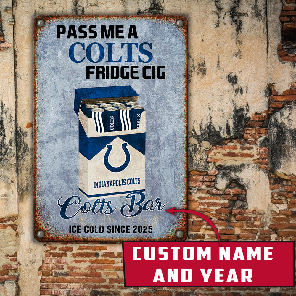 Personalized IC x NFL Vintage Fridge Cig Metal Sign DDT NTL