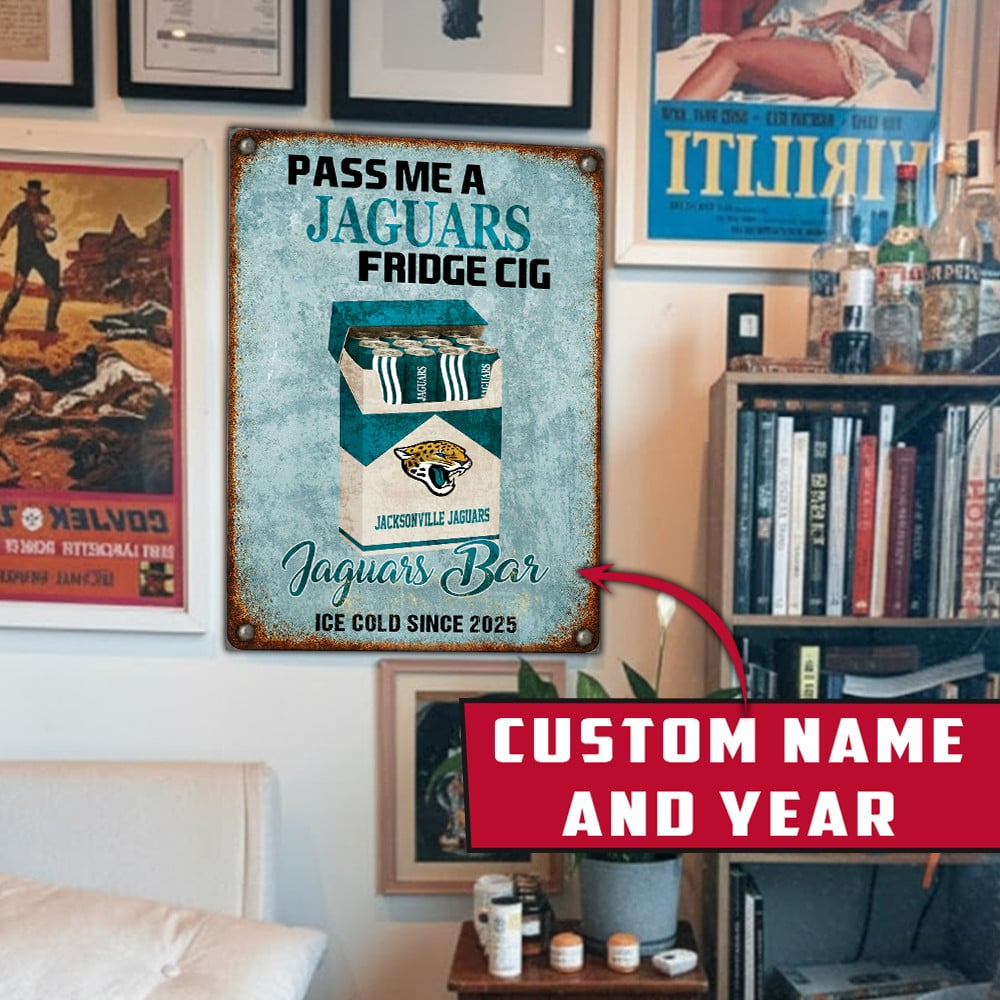 Personalized JJ x NFL Vintage Fridge Cig Metal Sign DDT NTL