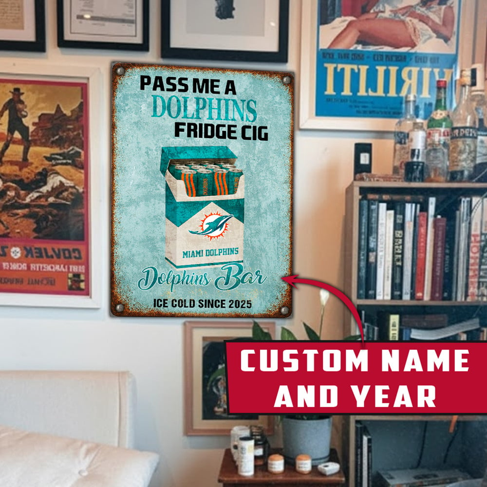 Personalized MD x NFL Vintage Fridge Cig Metal Sign DDT NTL