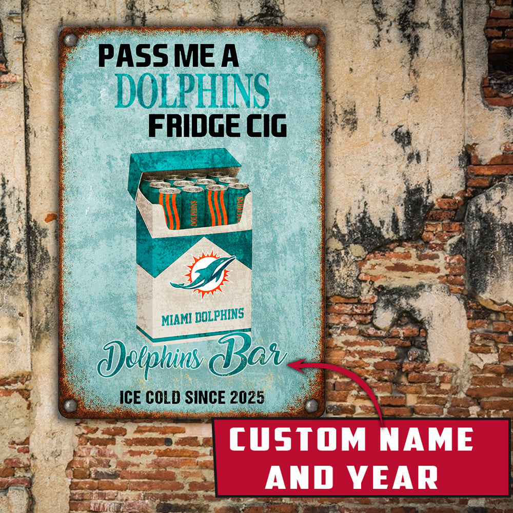 Personalized MD x NFL Vintage Fridge Cig Metal Sign DDT NTL