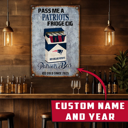 Personalized NEP x NFL Vintage Fridge Cig Metal Sign DDT NTL