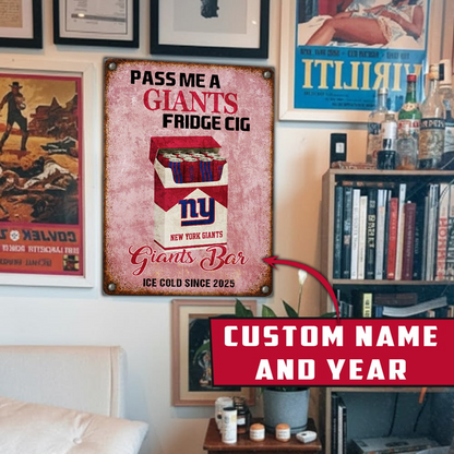 Personalized NYG x NFL Vintage Fridge Cig Metal Sign DDT NTL