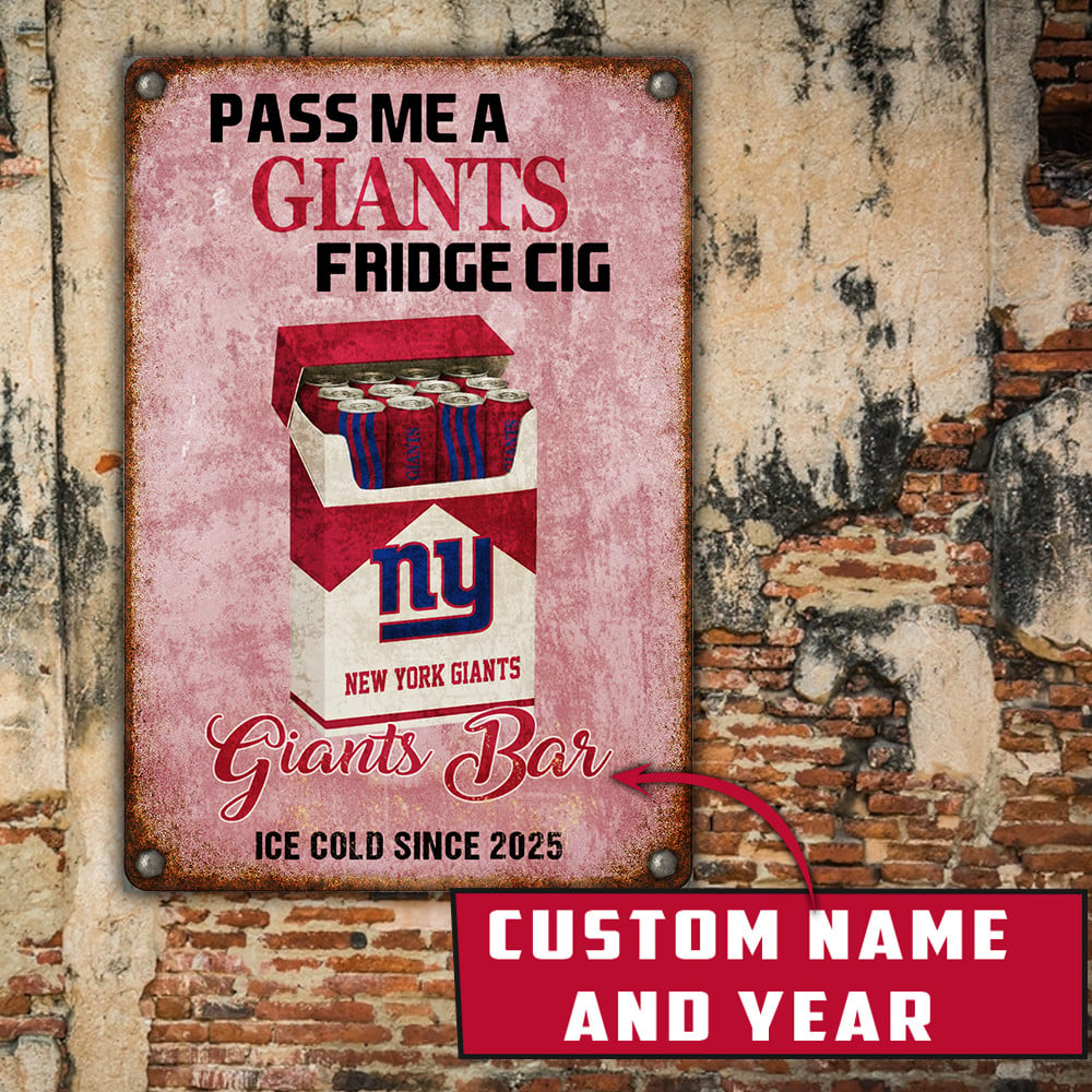 Personalized NYG x NFL Vintage Fridge Cig Metal Sign DDT NTL