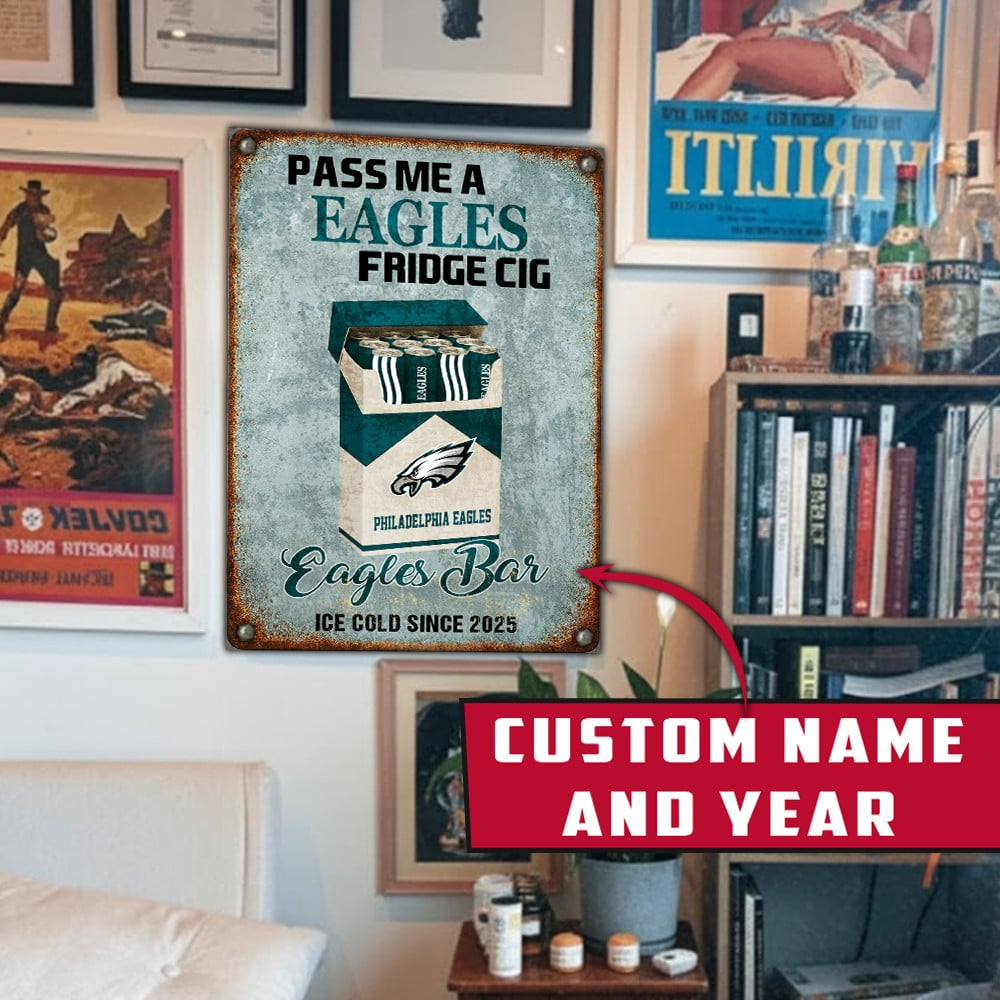 Personalized PE x NFL Vintage Fridge Cig Metal Sign DDT NTL