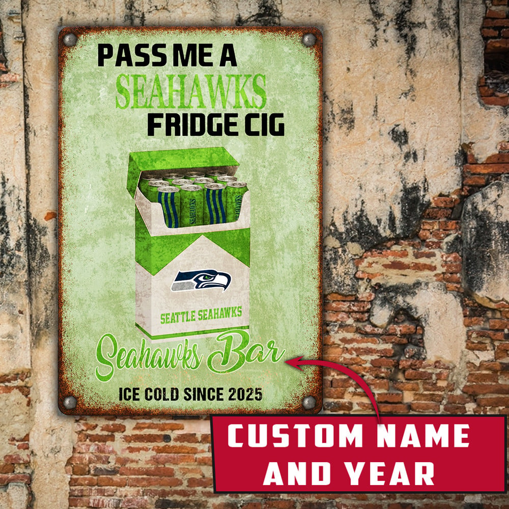Personalized SS x NFL Vintage Fridge Cig Metal Sign DDT NTL
