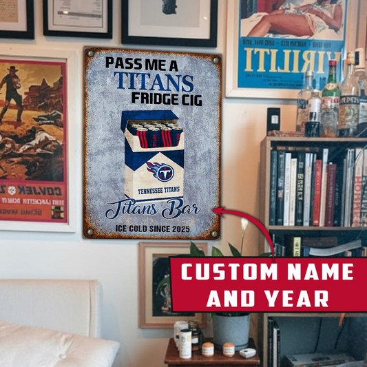 Personalized TT x NFL Vintage Fridge Cig Metal Sign DDT NTL