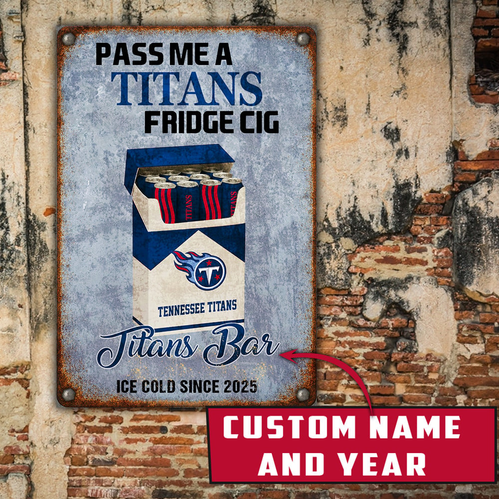 Personalized TT x NFL Vintage Fridge Cig Metal Sign DDT NTL