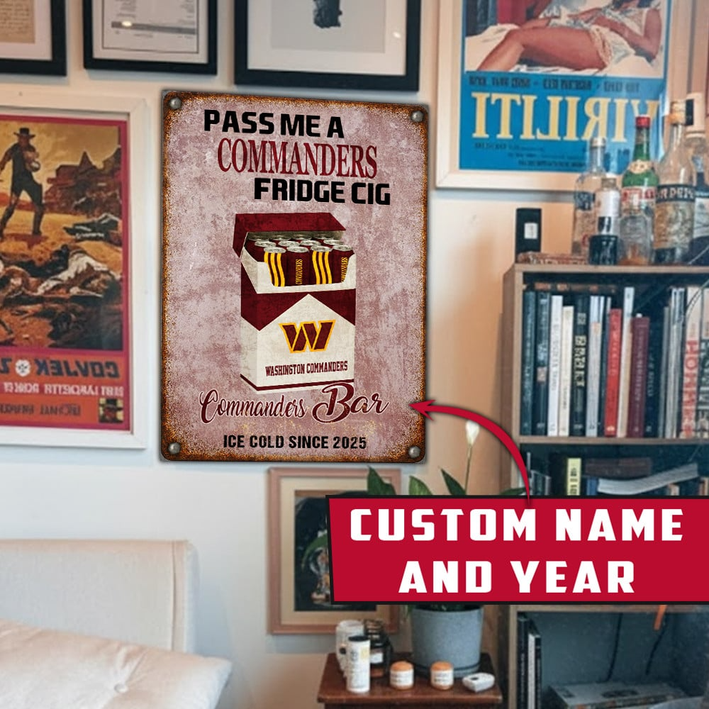 Personalized WC x NFL Vintage Fridge Cig Metal Sign DDT NTL