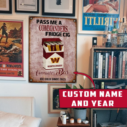 Personalized WC x NFL Vintage Fridge Cig Metal Sign DDT NTL
