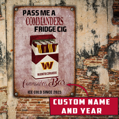 Personalized WC x NFL Vintage Fridge Cig Metal Sign DDT NTL