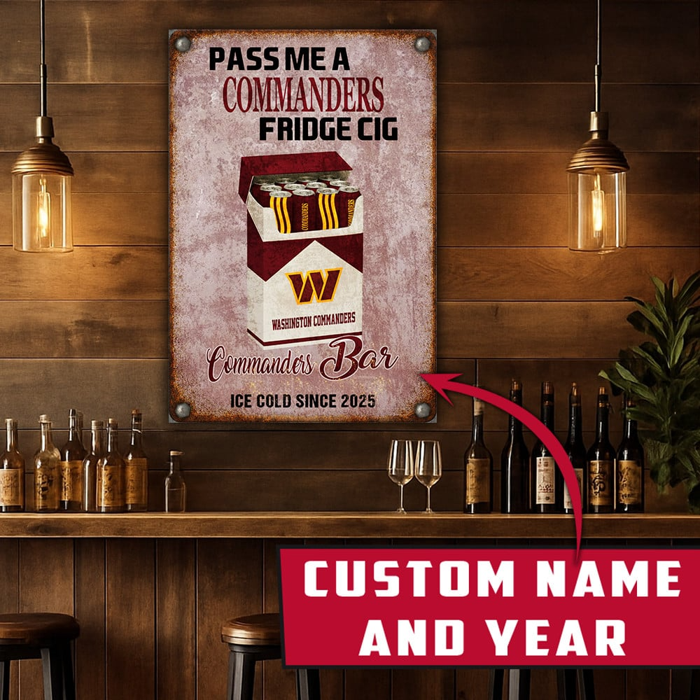 Personalized WC x NFL Vintage Fridge Cig Metal Sign DDT NTL