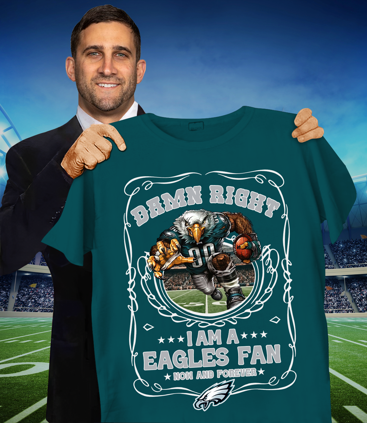 PHI x NFL Mascot 2D T-Shirt DATND TANTD 120825