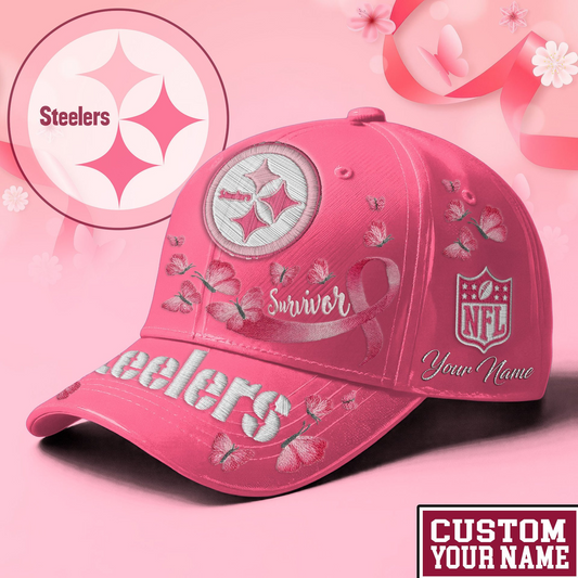 PREMIUM NFL X PIT  EXCLUSIVE  BREAST CANCER SURVIOR CAP NDT NHM 090726